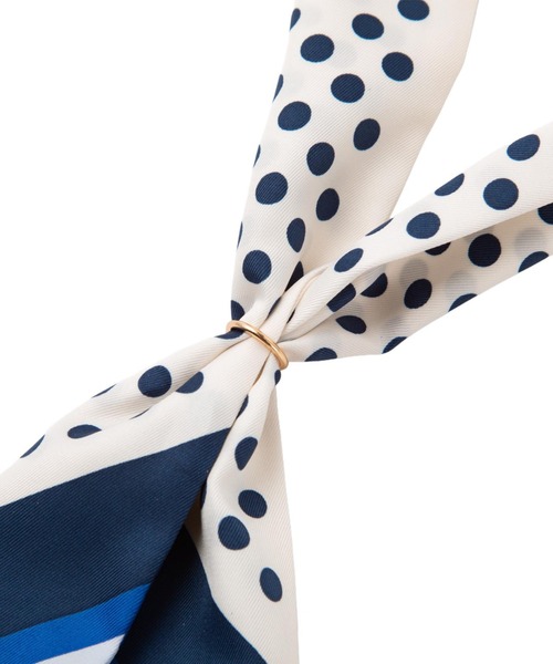 TOKYO SHIRTS(トウキョウシャツ)の「リング付き プリントスカーフ(バンダナ/スカーフ・レディース・パープル/ネイビー/ピンク/ブルー/ブラック・FREE)」の16枚目の写真