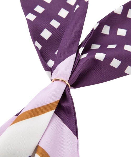 TOKYO SHIRTS(トウキョウシャツ)の「リング付き プリントスカーフ(バンダナ/スカーフ・レディース・パープル/ネイビー/ピンク/ブルー/ブラック・FREE)」の20枚目の写真