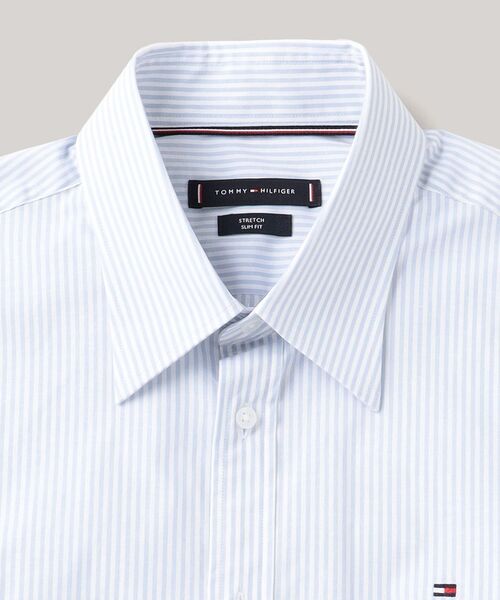 ストレッチポプリンストライプシャツ（シャツ/ブラウス）｜TOMMY