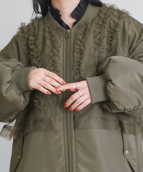 チュールフリルMA-1中綿ブルゾン』（MA-1）｜somari imagination