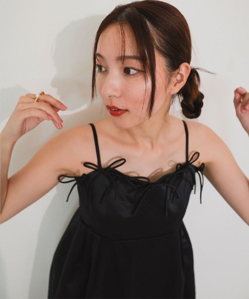 DONOBAN(ドノバン)の「【ANDRESD】ribbons puffy volume dress セレモニー 結婚式 二次会 同窓会 成人式 入学式 卒業式 お呼ばれ パーティードレス オケージョンドレス(ドレス・レディース・ブラック/ネイビー・S/M/L)」の20枚目の写真