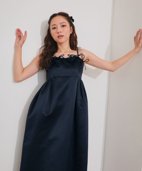 DONOBAN(ドノバン)の「【ANDRESD】ribbons puffy volume dress セレモニー 結婚式 二次会 同窓会 成人式 入学式 卒業式 お呼ばれ パーティードレス オケージョンドレス(ドレス・レディース・ブラック/ネイビー・S/M/L)」の14枚目の写真