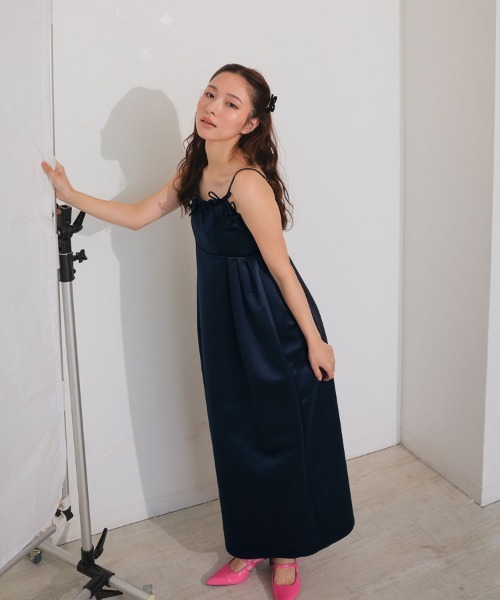 DONOBAN(ドノバン)の「【ANDRESD】ribbons puffy volume dress セレモニー 結婚式 二次会 同窓会 成人式 入学式 卒業式 お呼ばれ パーティードレス オケージョンドレス(ドレス・レディース・ブラック/ネイビー・S/M/L)」の15枚目の写真