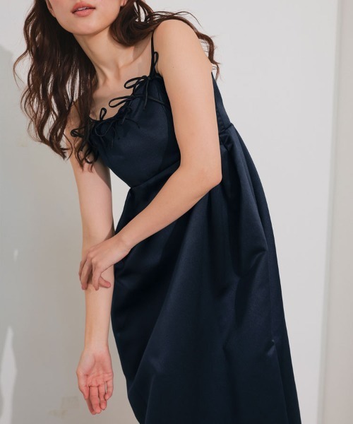 DONOBAN(ドノバン)の「【ANDRESD】ribbons puffy volume dress セレモニー 結婚式 二次会 同窓会 成人式 入学式 卒業式 お呼ばれ パーティードレス オケージョンドレス(ドレス・レディース・ブラック/ネイビー・S/M/L)」の18枚目の写真