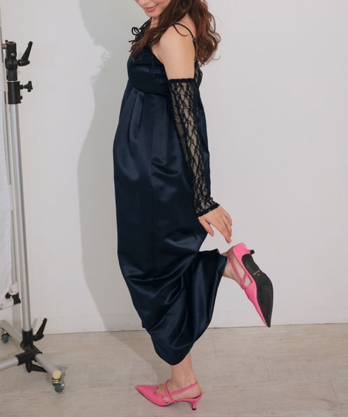 DONOBAN(ドノバン)の「【ANDRESD】ribbons puffy volume dress セレモニー 結婚式 二次会 同窓会 成人式 入学式 卒業式 お呼ばれ パーティードレス オケージョンドレス(ドレス・レディース・ブラック/ネイビー・S/M/L)」の19枚目の写真
