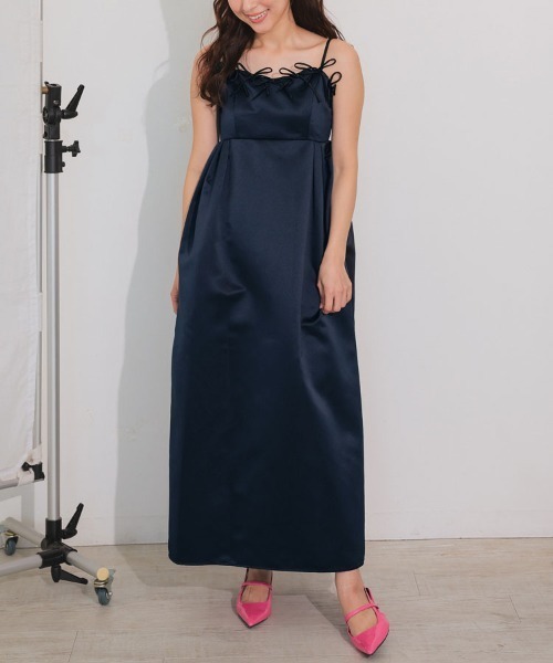 DONOBAN(ドノバン)の「【ANDRESD】ribbons puffy volume dress セレモニー 結婚式 二次会 同窓会 成人式 入学式 卒業式 お呼ばれ パーティードレス オケージョンドレス(ドレス・レディース・ブラック/ネイビー・S/M/L)」の10枚目の写真