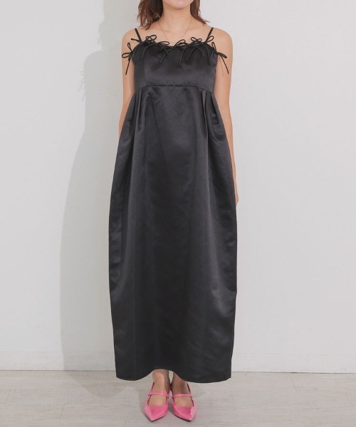 DONOBAN(ドノバン)の「【ANDRESD】ribbons puffy volume dress セレモニー 結婚式 二次会 同窓会 成人式 入学式 卒業式 お呼ばれ パーティードレス オケージョンドレス(ドレス・レディース・ブラック/ネイビー・S/M/L)」の13枚目の写真