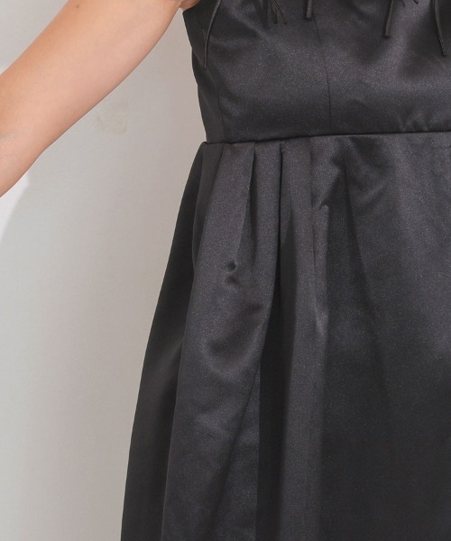 DONOBAN(ドノバン)の「【ANDRESD】ribbons puffy volume dress セレモニー 結婚式 二次会 同窓会 成人式 入学式 卒業式 お呼ばれ パーティードレス オケージョンドレス(ドレス・レディース・ブラック/ネイビー・S/M/L)」の5枚目の写真