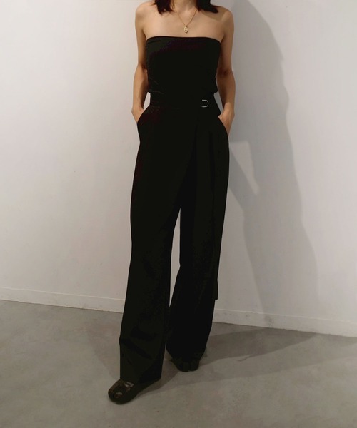 Reurie'（レウリィ）の「ベルトスラックス(chihiro select) / ロング丈 ワイドパンツ センタープレス きれいめ シンプル 大人カジュアル オフィスカジュアル ノームコア（スラックス・レディース・グレー/ブラック・MEDIUM/SMALL）」の14枚目の写真