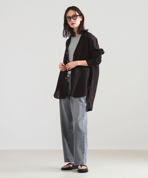 Demi-Luxe BEAMS(デミルクス ビームス)の「【手洗い可】:colon / リネンシャツ(シャツ/ブラウス・レディース・ベージュ/ホワイト/ブラック・ONE SIZE)」の8枚目の写真