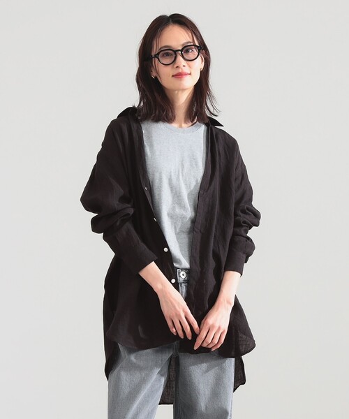 Demi-Luxe BEAMS(デミルクス ビームス)の「【手洗い可】:colon / リネンシャツ(シャツ/ブラウス・レディース・ベージュ/ホワイト/ブラック・ONE SIZE)」の11枚目の写真