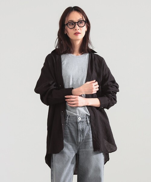 Demi-Luxe BEAMS(デミルクス ビームス)の「【手洗い可】:colon / リネンシャツ(シャツ/ブラウス・レディース・ベージュ/ホワイト/ブラック・ONE SIZE)」の12枚目の写真