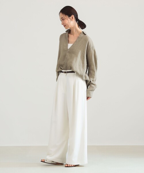 Demi-Luxe BEAMS(デミルクス ビームス)の「【手洗い可】:colon / リネンシャツ(シャツ/ブラウス・レディース・ベージュ/ホワイト/ブラック・ONE SIZE)」の15枚目の写真