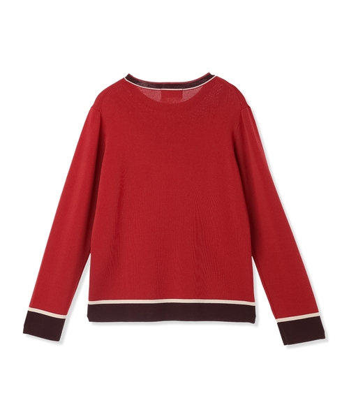 A/C DESIGN BY ALPHA CUBIC(エーシーデザインバイアルファキュービック)の「配色ニットプルオーバー【洗える・毛玉ができにくい】(ニット/セーター・レディース・ネイビー/モカ/レッド・M/L)」の20枚目の写真