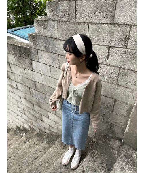 MUSINSA STANDARD WOMAN(ムシンサスタンダードウーマン)の「レディースデニムミディスカート【ライトインディゴ】(スカート・レディース・その他・SMALL/MEDIUM/LARGE/X-SMALL)」の14枚目の写真