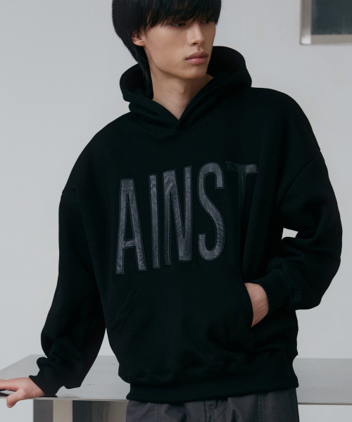 NODU（ノードユー）の「アインレザーパッチアップリケフードパーカー[ブラック]（パーカー・メンズ・その他・MEDIUM/LARGE）」の2枚目の写真