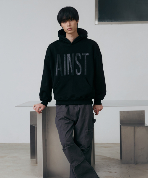 NODU（ノードユー）の「アインレザーパッチアップリケフードパーカー[ブラック]（パーカー・メンズ・その他・MEDIUM/LARGE）」の3枚目の写真