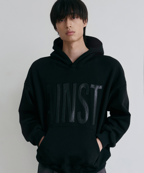 NODU（ノードユー）の「アインレザーパッチアップリケフードパーカー[ブラック]（パーカー・メンズ・その他・MEDIUM/LARGE）」の4枚目の写真