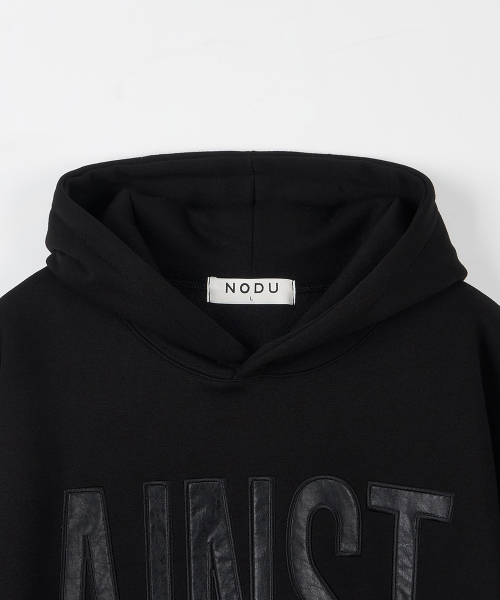 NODU（ノードユー）の「アインレザーパッチアップリケフードパーカー[ブラック]（パーカー・メンズ・その他・MEDIUM/LARGE）」の10枚目の写真