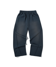 Verdnt（バーダント）の「(裏起毛) ヴィンテージウォッシング斜め切り替えラインスウェットパンツ [ネイビー]（スウェットパンツ）」