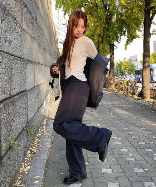 Verdnt（バーダント）の「(裏起毛) ヴィンテージウォッシング斜め切り替えラインスウェットパンツ [ネイビー]（スウェットパンツ・レディース・その他・SMALL/MEDIUM/LARGE）」の13枚目の写真