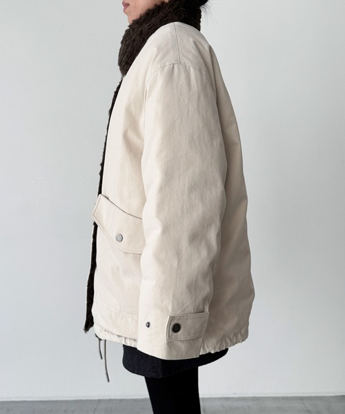 セール】diggity 襟ボアハーフダウンコート（ダウンジャケット/コート