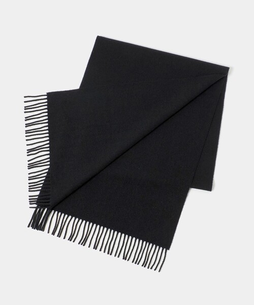 Johnstons of Elgin（ジョンストンズオブエルガン）の「【別注】＜Johnstons of Elgin＞2PLY ソリッド カシミヤマフラー（マフラー・メンズ・ダークオレンジ/ブラック/ダークブラウン/ダークグレー・FREE）」の2枚目の写真