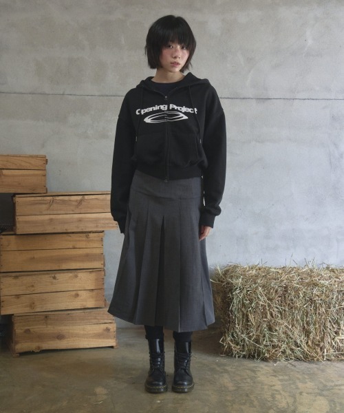 Opening Project(オープニングプロジェクト)の「w Identity Hoodie Zip-up / ダブルアイデンティティ ダブルジップフーディー(パーカー・レディース・ブラック/オートミール・S/M)」の3枚目の写真