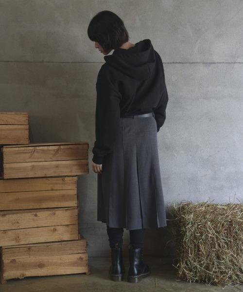 Opening Project(オープニングプロジェクト)の「w Identity Hoodie Zip-up / ダブルアイデンティティ ダブルジップフーディー(パーカー・レディース・ブラック/オートミール・S/M)」の5枚目の写真