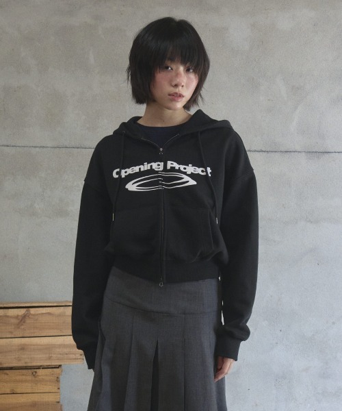 Opening Project(オープニングプロジェクト)の「w Identity Hoodie Zip-up / ダブルアイデンティティ ダブルジップフーディー(パーカー・レディース・ブラック/オートミール・S/M)」の7枚目の写真