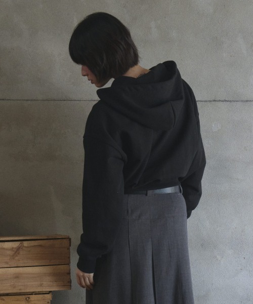 Opening Project(オープニングプロジェクト)の「w Identity Hoodie Zip-up / ダブルアイデンティティ ダブルジップフーディー(パーカー・レディース・ブラック/オートミール・S/M)」の9枚目の写真