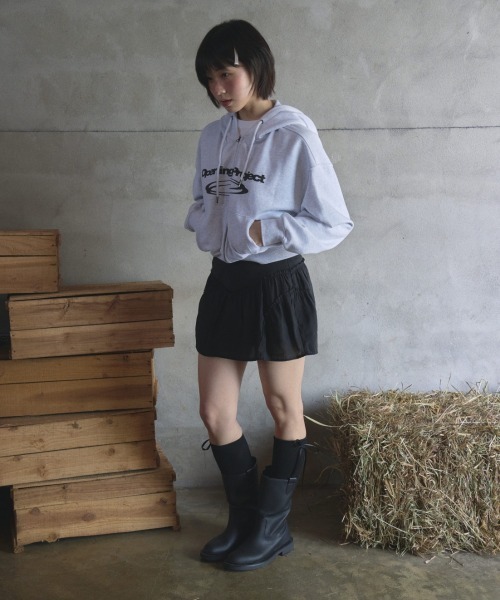 Opening Project(オープニングプロジェクト)の「w Identity Hoodie Zip-up / ダブルアイデンティティ ダブルジップフーディー(パーカー・レディース・ブラック/オートミール・S/M)」の12枚目の写真