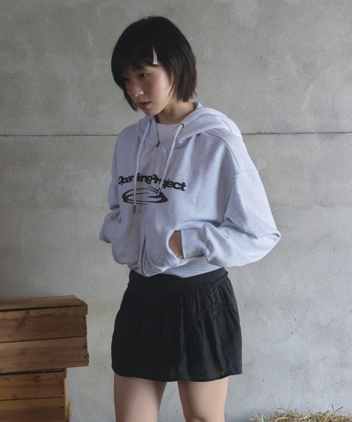 Opening Project(オープニングプロジェクト)の「w Identity Hoodie Zip-up / ダブルアイデンティティ ダブルジップフーディー(パーカー・レディース・ブラック/オートミール・S/M)」の15枚目の写真