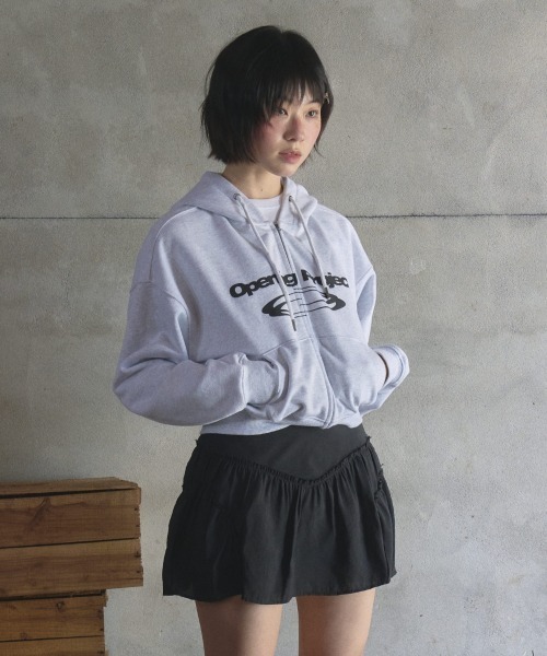 Opening Project(オープニングプロジェクト)の「w Identity Hoodie Zip-up / ダブルアイデンティティ ダブルジップフーディー(パーカー・レディース・ブラック/オートミール・S/M)」の16枚目の写真
