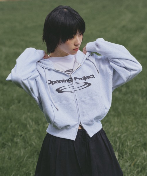 Opening Project(オープニングプロジェクト)の「w Identity Hoodie Zip-up / ダブルアイデンティティ ダブルジップフーディー(パーカー・レディース・ブラック/オートミール・S/M)」の22枚目の写真