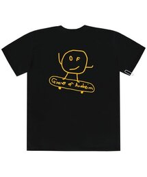 GRAVER（グレーバー）の「[UNISEX] LINE DOTBOARD BACK PRINTED WHITE CLIP SHORT SLEEVE T-SHIRT_BLACK（Tシャツ/カットソー・メンズ）」