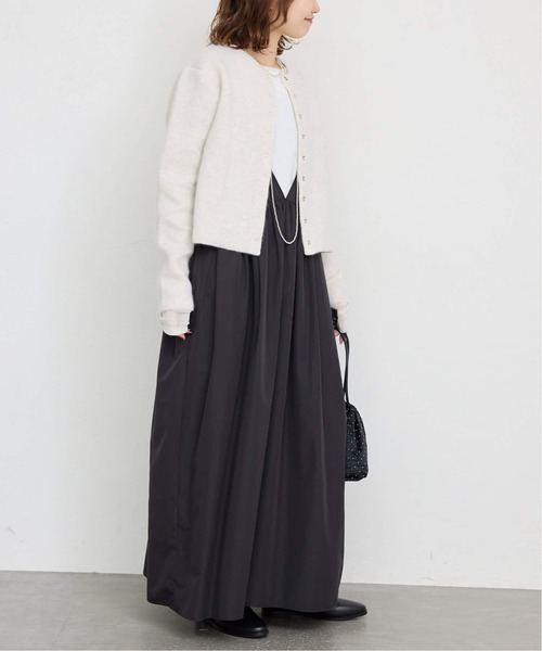 SLOBE IENA（スローブイエナ）の「《追加》ウォッシャブルファーリーダブルフェイスカーディガン（カーディガン/ボレロ・レディース・サックスブルー/アイボリー/ネイビー・FREE）」の5枚目の写真