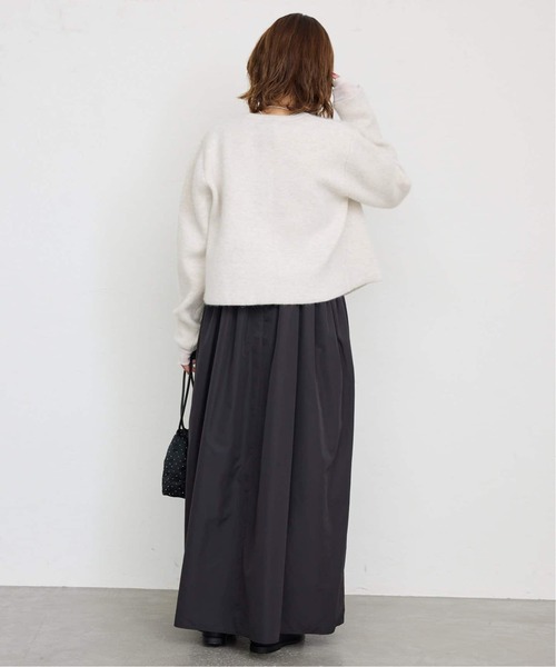 SLOBE IENA（スローブイエナ）の「《追加》ウォッシャブルファーリーダブルフェイスカーディガン（カーディガン/ボレロ・レディース・サックスブルー/アイボリー/ネイビー・FREE）」の6枚目の写真