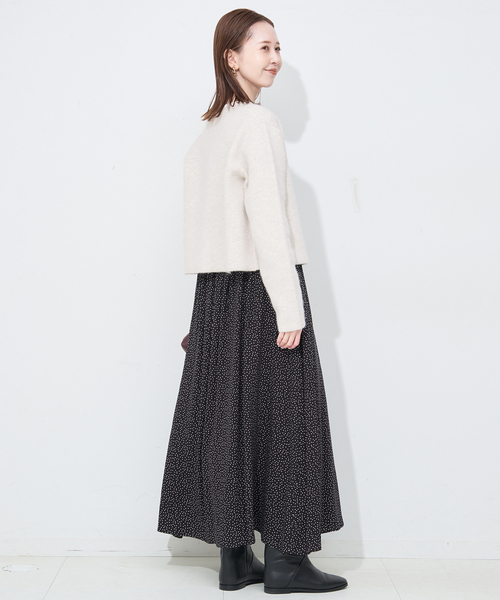 SLOBE IENA（スローブイエナ）の「《追加》ウォッシャブルファーリーダブルフェイスカーディガン（カーディガン/ボレロ・レディース・サックスブルー/アイボリー/ネイビー・FREE）」の11枚目の写真