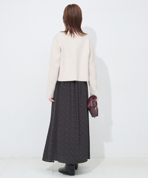 SLOBE IENA（スローブイエナ）の「《追加》ウォッシャブルファーリーダブルフェイスカーディガン（カーディガン/ボレロ・レディース・サックスブルー/アイボリー/ネイビー・FREE）」の12枚目の写真