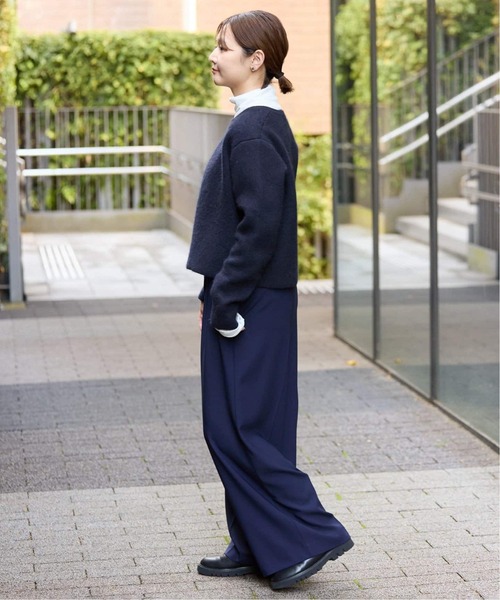 SLOBE IENA（スローブイエナ）の「《追加》ウォッシャブルファーリーダブルフェイスカーディガン（カーディガン/ボレロ・レディース・サックスブルー/アイボリー/ネイビー・FREE）」の21枚目の写真