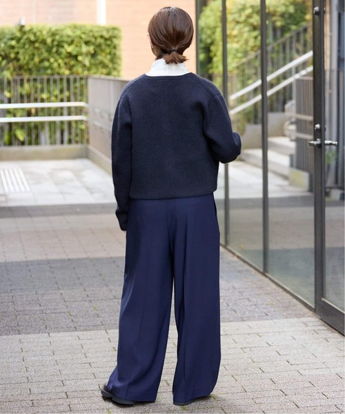 SLOBE IENA（スローブイエナ）の「《追加》ウォッシャブルファーリーダブルフェイスカーディガン（カーディガン/ボレロ・レディース・サックスブルー/アイボリー/ネイビー・FREE）」の22枚目の写真