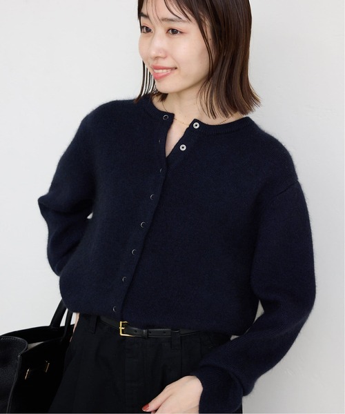 追加》ウォッシャブルファーリーダブルフェイスカーディガン