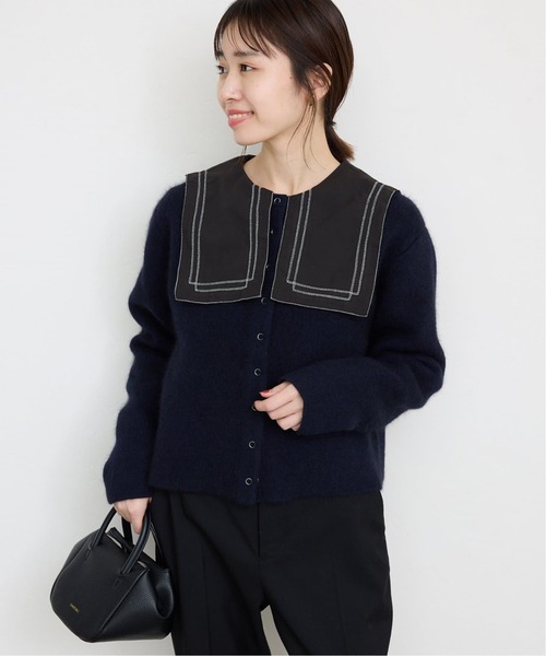 追加》ウォッシャブルファーリーダブルフェイスカーディガン