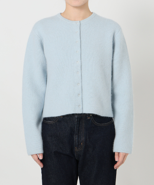 追加》ウォッシャブルファーリーダブルフェイスカーディガン