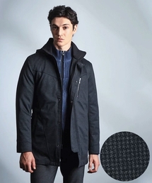 MK MICHEL KLEIN HOMME  | 【４サイズ/中綿ライナー付/３WAY】フード付きコート / 千鳥柄(モッズコート)