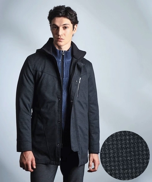 【美品】MICHEL  コート 52 黒 モッズ ミッシェルクランオム MICHEL KLEIN HOMME モッズコート 52サイズ MK MICHEL KLEIN HOMME（MK