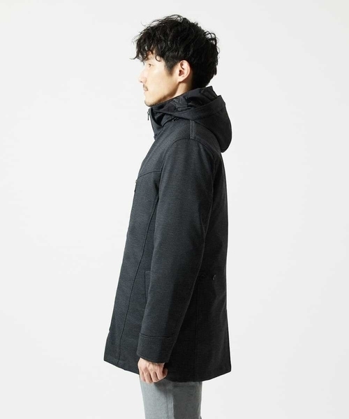 MK MICHEL KLEIN HOMME （エムケーミッシェルクランオム）の「【４サイズ/中綿ライナー付/３WAY】フード付きコート / 千鳥柄（モッズコート・メンズ・チャコールグレー・46/48/51）」の5枚目の写真