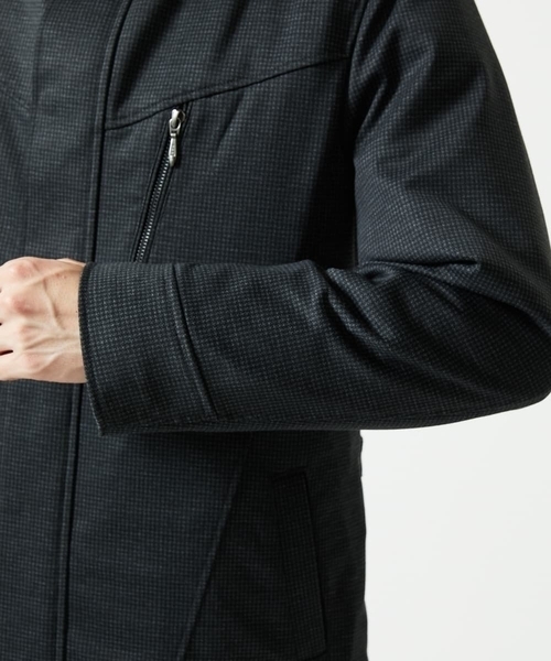 MK MICHEL KLEIN HOMME （エムケーミッシェルクランオム）の「【４サイズ/中綿ライナー付/３WAY】フード付きコート / 千鳥柄（モッズコート・メンズ・チャコールグレー・46/48/51）」の13枚目の写真