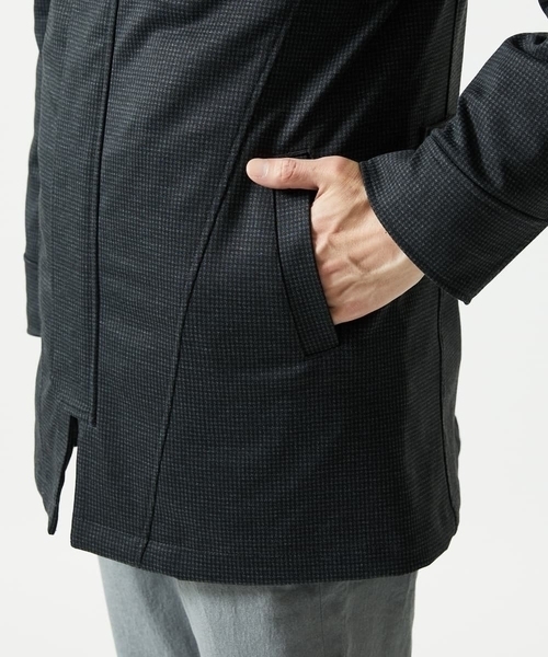 MK MICHEL KLEIN HOMME （エムケーミッシェルクランオム）の「【４サイズ/中綿ライナー付/３WAY】フード付きコート / 千鳥柄（モッズコート・メンズ・チャコールグレー・46/48/51）」の17枚目の写真